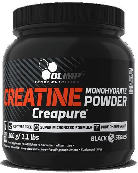 Olimp Creatine Monohydrate Powder Creapure 500g, sypká forma kreatinu v patentované formě Creapure