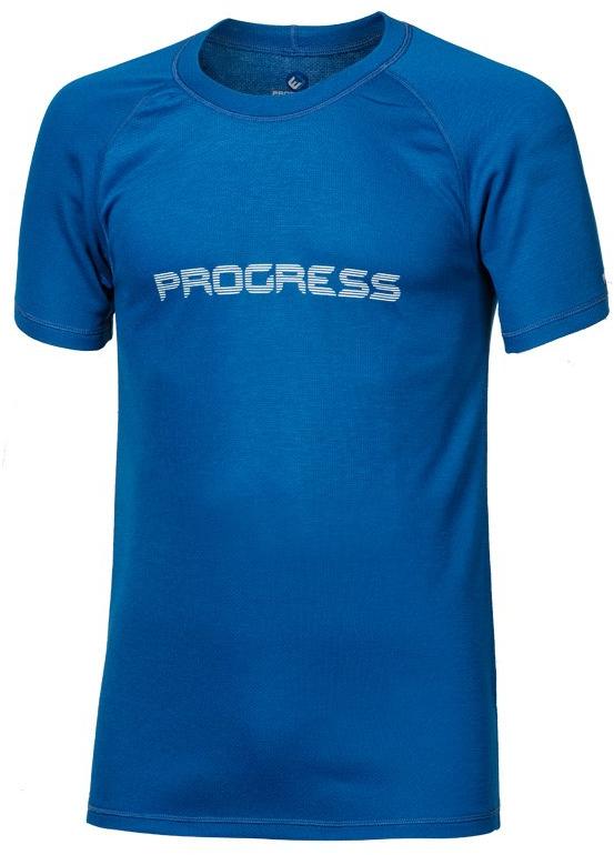 Progress DF NKR PRINT pánské termo tričko krátký rukáv modrá/bílá