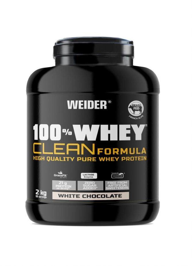 Weider 100% Whey Clean Formula 2 kg, syrovátkový koncentrát špičkové kvality