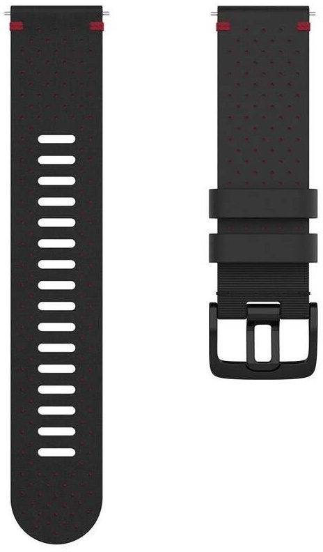 Polar Wrist Band 22 mm Leather Blk/Red M/L