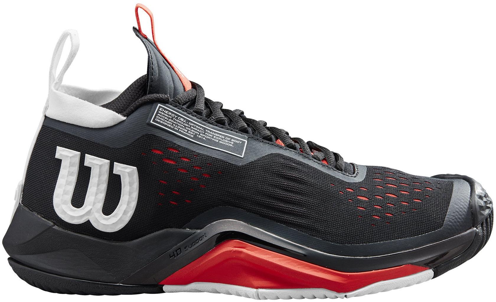 Wilson Rush Pro Surge Mens Tennis Shoes 46 Black/White/Poppy Red