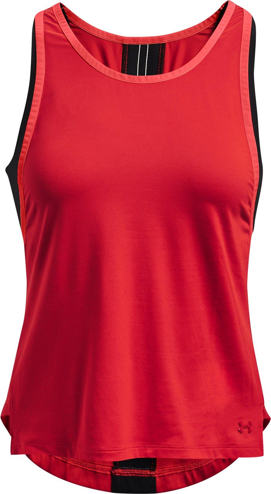 Under Armour 2 in 1 Knockout Tank-RED XS