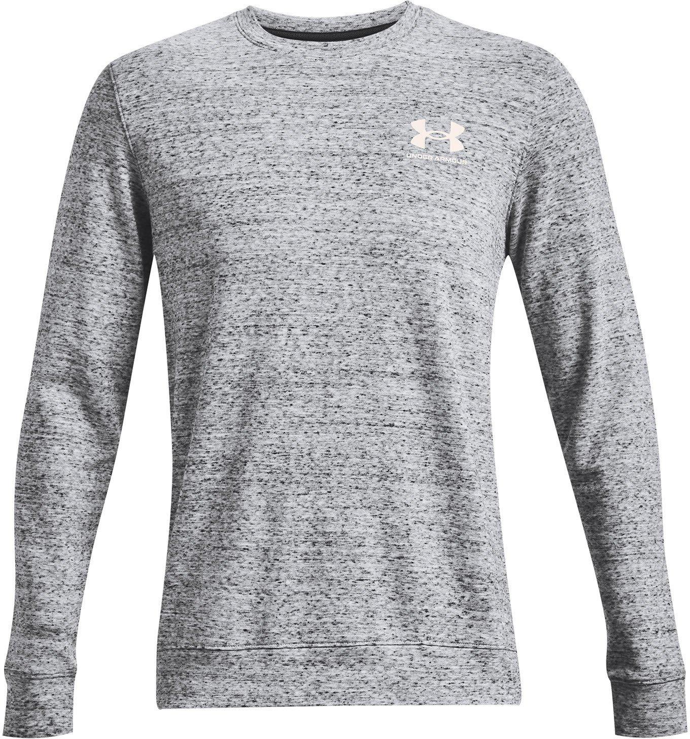 Under Armour Rival Terry LC Crew-WHT S