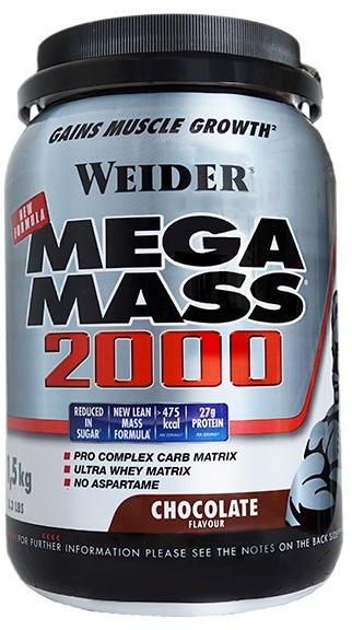 Weider, Giant Mega Mass 2000, Gainer, 1500 g