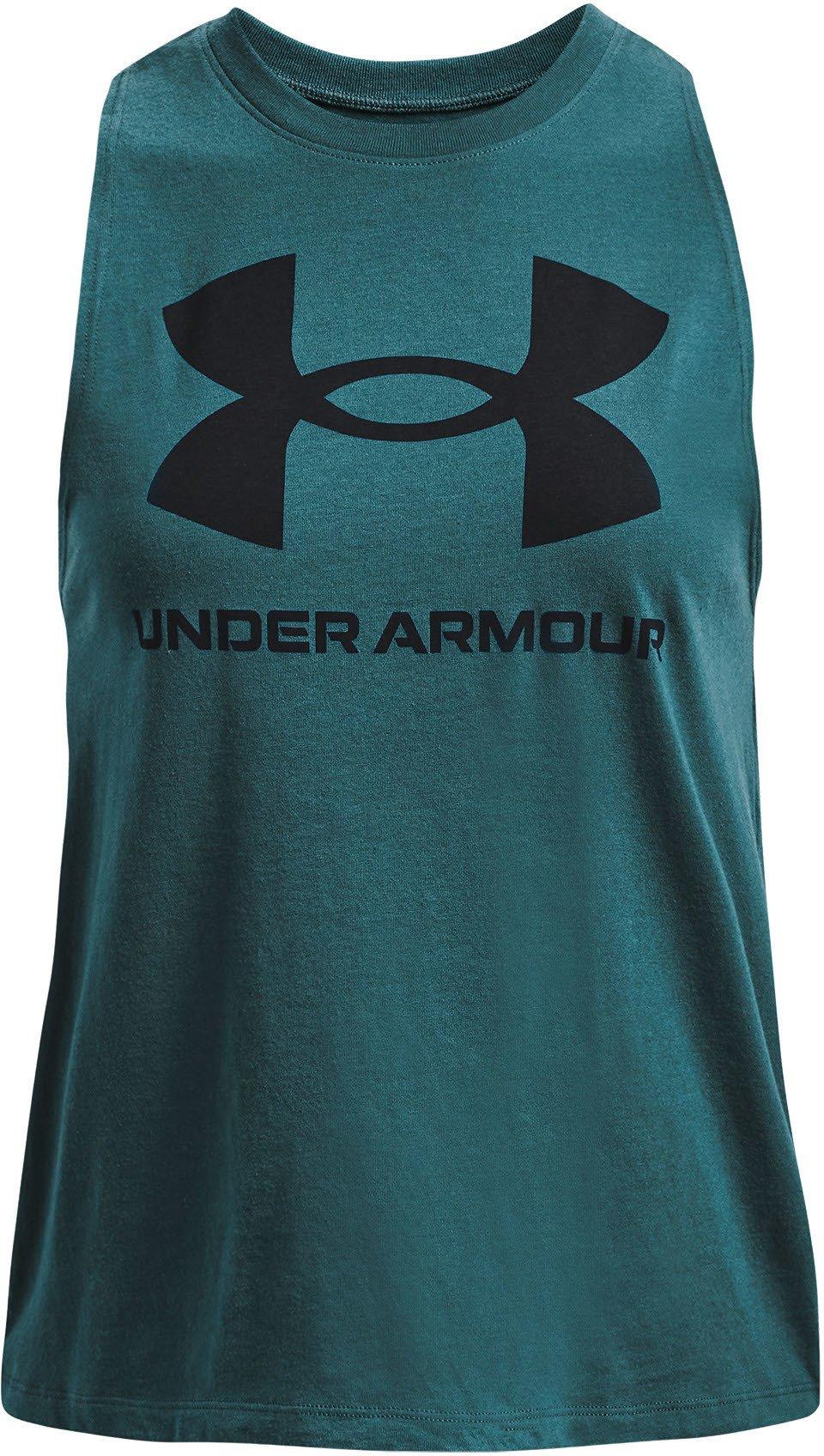 Under Armour Live Sportstyle Graphic Tank-GRN XS