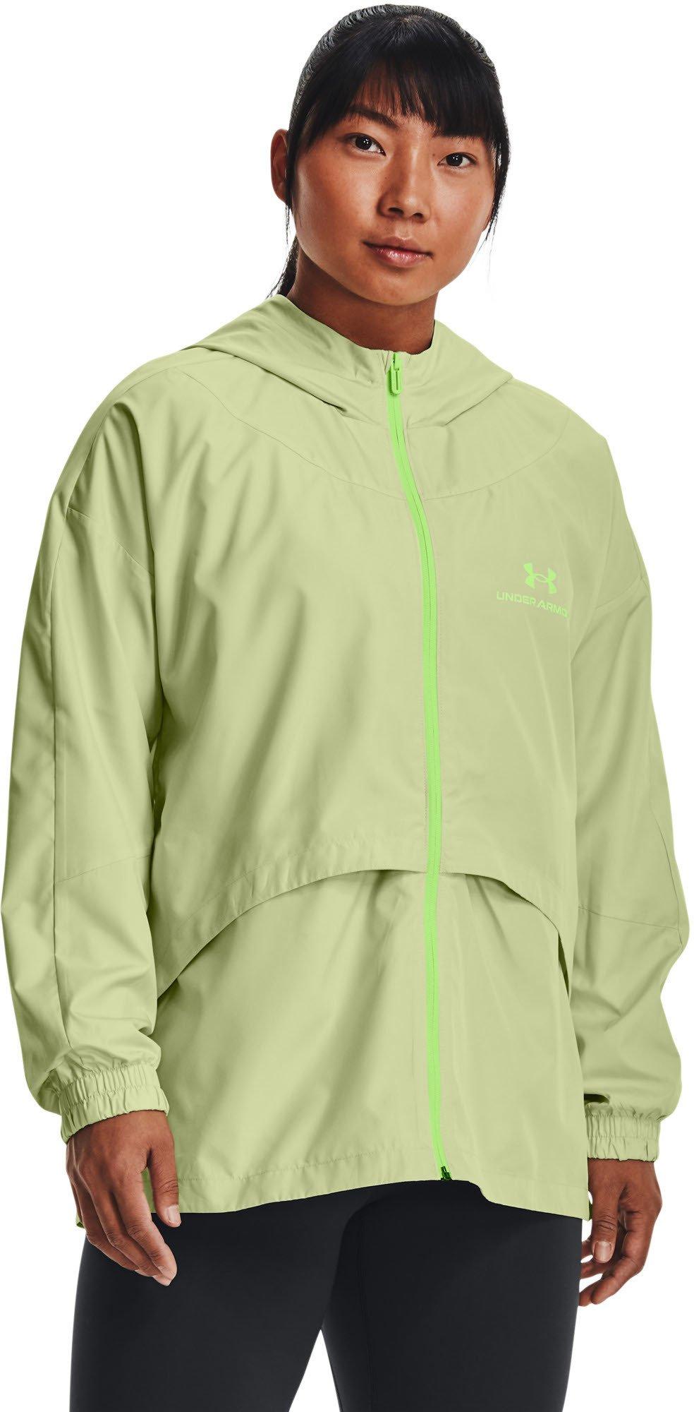 Under Armour Rush Woven Nov Jacket-GRN XS