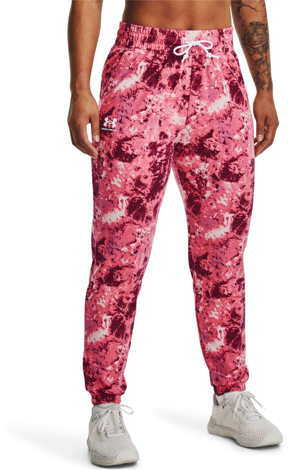 Under Armour Rival Terry Print Jogger-PNK XS