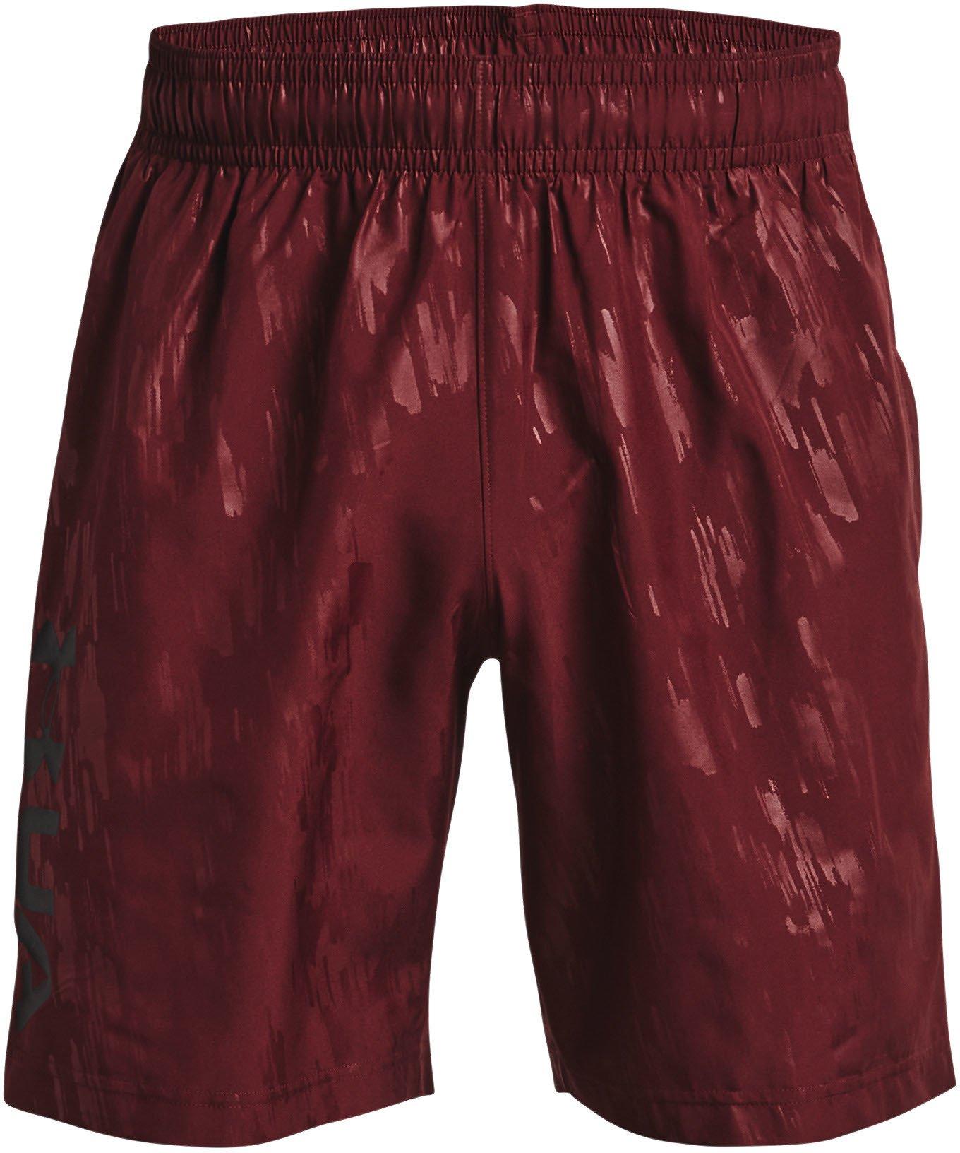 Under Armour Woven Emboss Shorts-RED XL