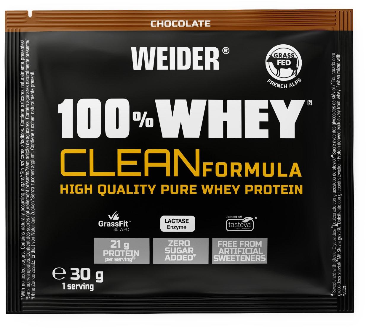Weider 100% Whey Clean Formula 30 g, syrovátkový koncentrát špičkové kvality