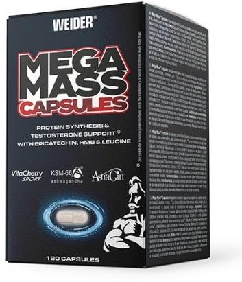 Weider Mega Mass Capsules 120 cps, anabolická směs pro tvorbu svalové hmoty