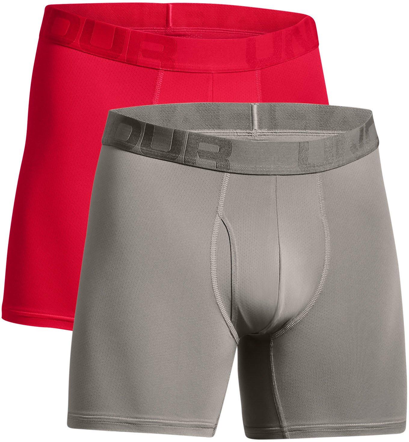Under Armour Tech Mesh 6in 2 Pack-RED S