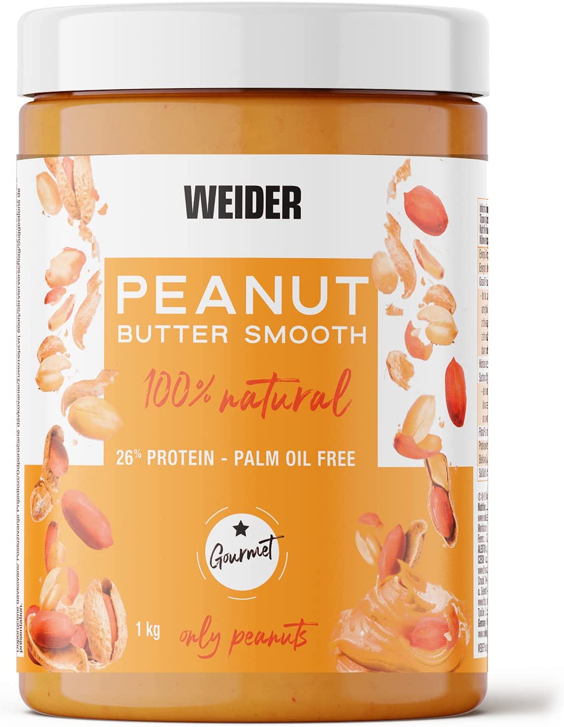Weider Peanut Butter Smooth 100% arašídové máslo,1000 g