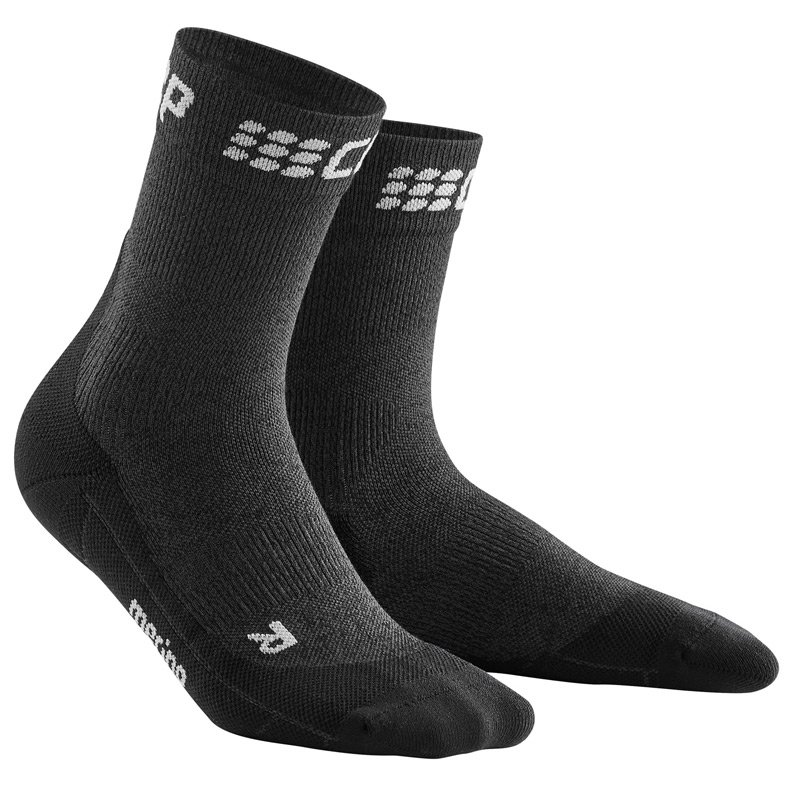 CEP Krátké zimní běžecké ponožky dámské šedá / černá IV