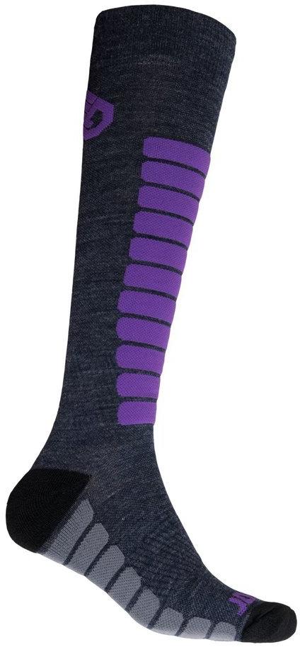 Sensor Ponožky Zero Merino šedá/fialová 43-46